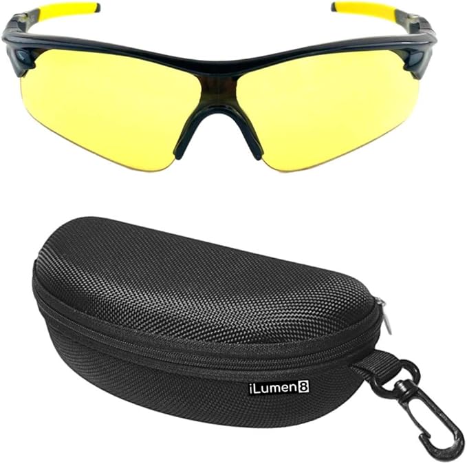 iLumen8 BEST Shooting Glasses UV Blacklight Yellow Vision Safety Eye protection