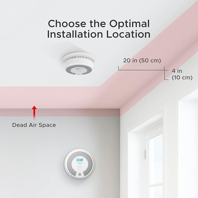 X-Sense 10-Year Battery Combination Smoke Carbon Monoxide Alarm Detector with Large LCD Display (Standalone Model)