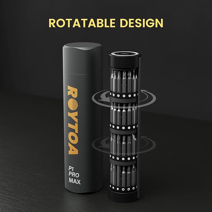 Mini Electric Screwdriver Set 3.7V, Precision Electric Screwdriver Cordless 80-in-1, 4 Torque Settings, 60 S2 Metal Bits, Magnetic Storage, Repair Tool for Electronics Watch Laptop Clocks Cameras