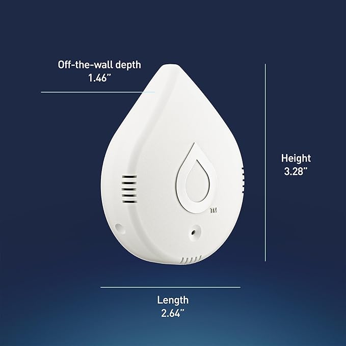 Moen White Flo Smart Water Leak Detector, Water Sensor Alarm for Home, 3-Pack, 920-005