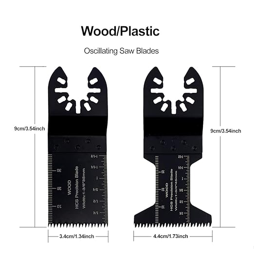 20PCS Wood/Metal Oscillating Multitool Quick Release Saw Blades Fit Fein Multimaster Porter Cable Black & Decker Bosch Dremel Craftsman Ridgid Ryobi Makita Milwaukee Dewalt