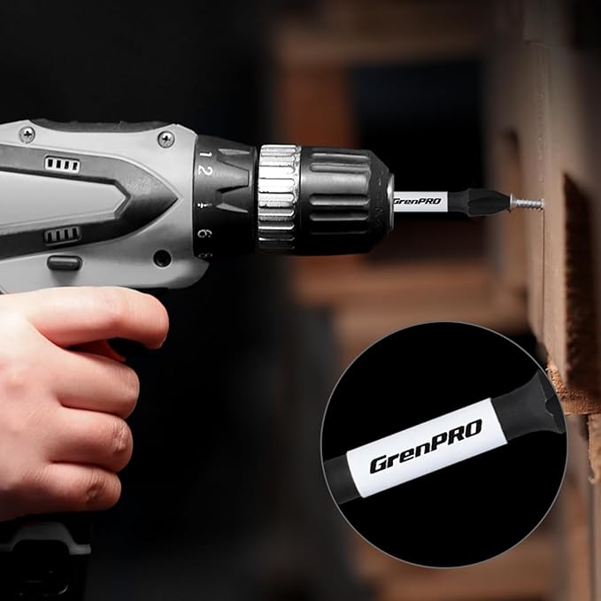 Screwdriving Power Bits PH2-2IN*5pcs Magnetic Phillips #2 S2 Steel Anti-Slip Long Screwdriver Bit Set 1/4 Inch Hex Shank Impact Tough Screws Drive Bits
