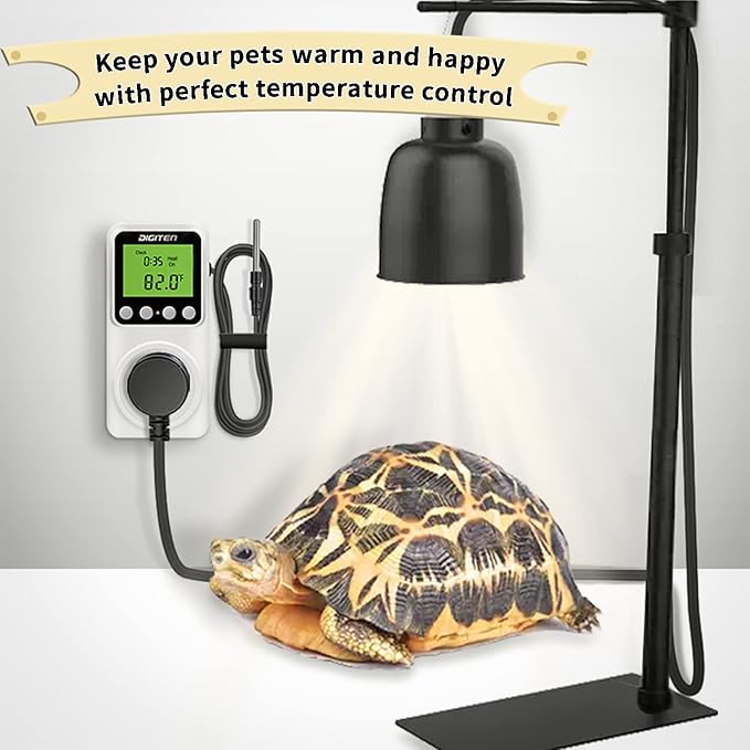 Digital Day-Night Smart Thermostat, 15A Day-Night Temperature Controller, Support Heating/Cooling Mode, Clock Function, ℃/℉ Plug-in Outlet Timer Thermostat with LCD Screen Backlight Function 110V