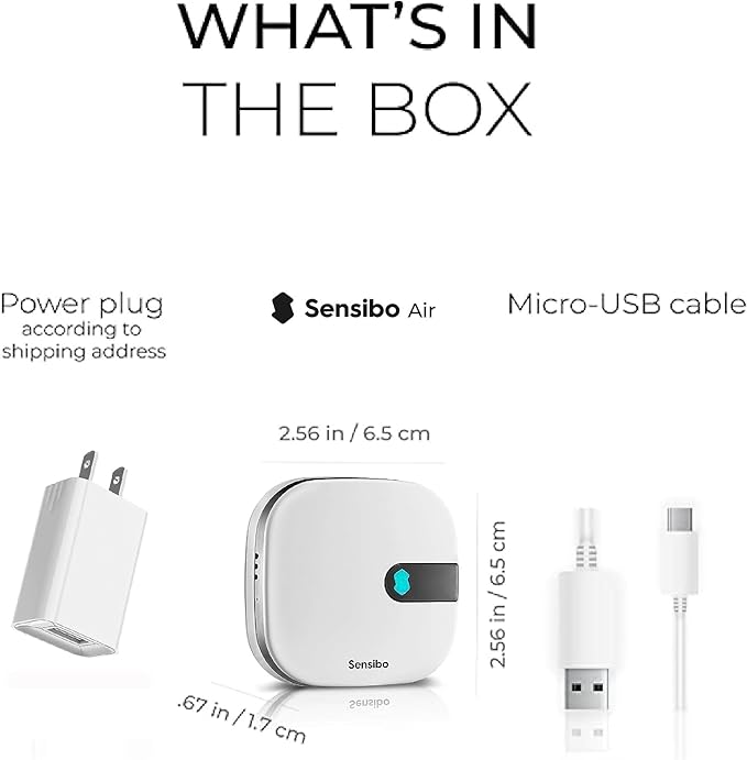 Sensibo Air 3 Pack - Smart Air Conditioner Controllers. Apple HomeKit Certified. 60-Seconds Installation. Maintains Comfort and Energy Saving Features. Compatible with Google, Alexa, Apple HomeKit