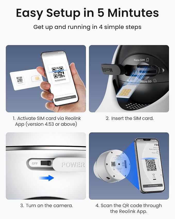 REOLINK 4K 4G LTE 360° Cellular Security Camera 2-Cam Bundle, Go PT Ultra Kit+Daul-Lens TrackMix LTE Kit, No WiFi Solar Powered, 8MP Pan Tilt, Smart Detection, Color Night Vision, SIM Card Included