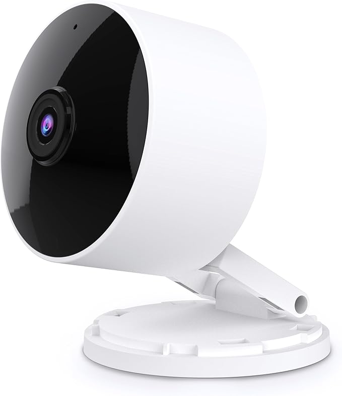 Feit Electric Indoor Security Camera with Motion Detection, 30ft. Night Vision, 360° Adjustable Head, 2.4GHz WiFi, 2-Way Audio, 1080p HD, Works with Alexa & Google Asst, Plug-in, White - CAM1/WIFI