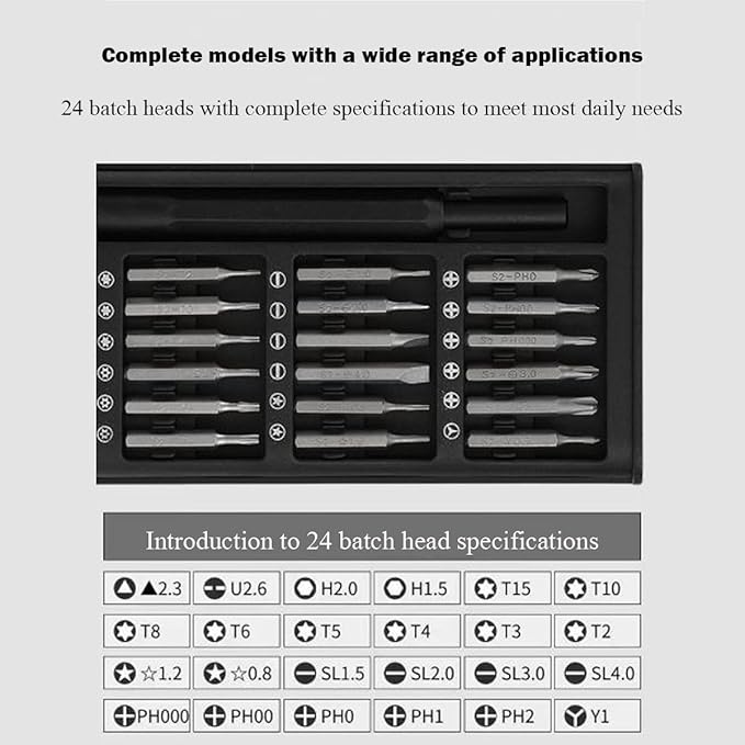 2 sets 24 in 1 screwdriver set tool set for home set magnetic tip mini precision glasses computer electronic multi precision screwdriver