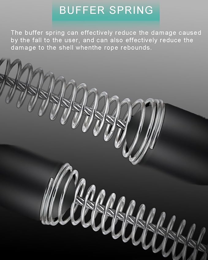 50FT Self Retracting Lifeline Fall Arrest RTOVZON Fall Protection Steel Wire Rope Heavy Duty Retractable Lanyard, Safety Lanyard, Roofing Lifeline, SRL