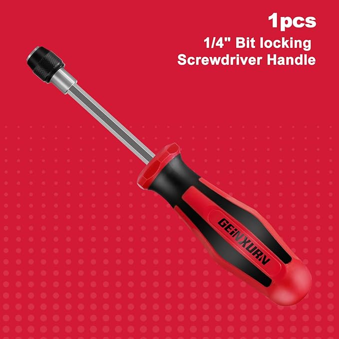 Magnetic Changeable Head Manual Screwdriver Holder, Quick Change&Release 1/4” Hex Bit Extension Holder for Screwdriver Bit, Nut driver, Socket Adapter