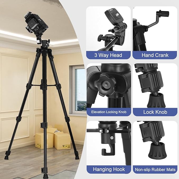 JEPPO Laser Level with Tripod,3D Green Laser Level 3x360 Self Leveling,12 Line Lazer Leveler Tool for Construction,Picture Hanging,APP Remote Control,Rechargeable Battery,Magnetic Rotating Stand