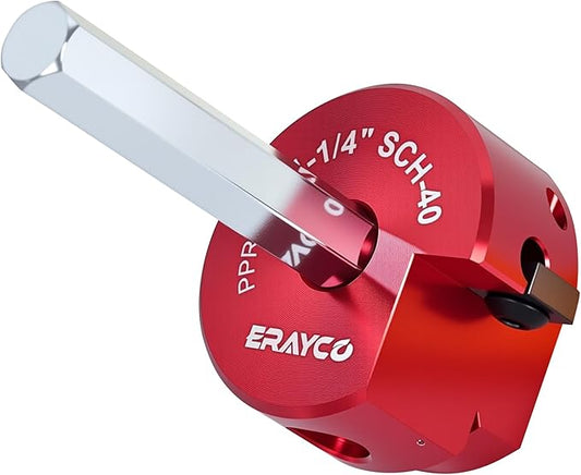 1-1/4" PVC Pipe Reamer, Plastic Pipe Fitting Reamer Tool, Fit into Standard 1/2" Drills, PVC Fitting Saver for SCH40 PVC CPVC ABS Pipe (1-1/4 Inch)