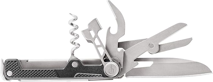 Gerber Gear Armbar Cork Pocket Knife EDC Multitool with Blade, Pry Bar, and Hammer for Camping, Onyx