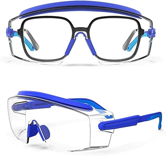 Anti Fog Safety Glasses Safety Goggles Over Glasses Protective Glasses with Anti Scratch Lenses Adjustable