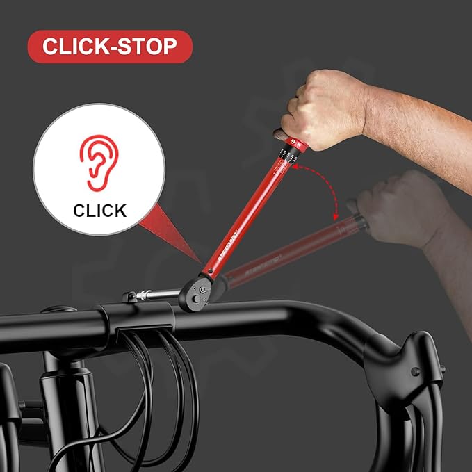 3/8-Inch Drive Click Torque Wrench,Dual-Direction Adjustable,72-Tooth Dual Range Scales-5-50Ft-Lb/6.8-68Nm,Quick Release Ratchets