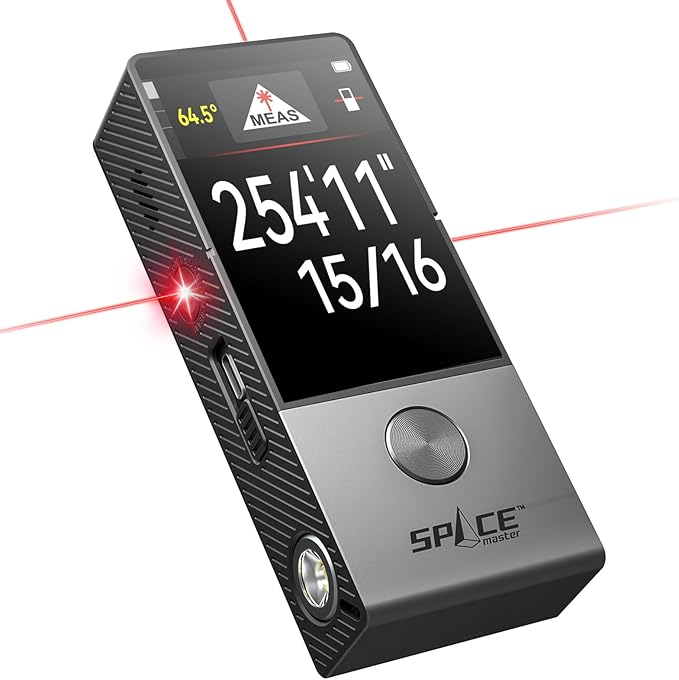 MiLESEEY 330 ft Smart Laser Tape Measure & Digital Ruler D9 PRO– IPS Touchscreen, App‑Sync, Visual Aligning Indicator, P2P, Live Angle Display Professional Measuring Tool