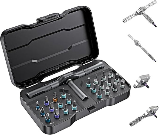 2025 New Grandecy Screwdriver, Grandecy 40 in 1 Screwdriver Set, Made of High-Hardness S2 Alloy Tool Steel, For All Tasks (24-in-1)