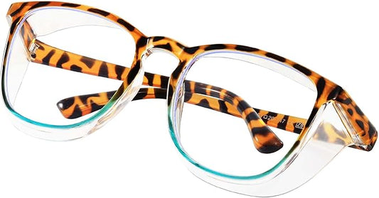 Safety glasses Goggles Nurses Protective Eyewear - Anti Fog Square Frame Stylish Clear Glasses for Women Men