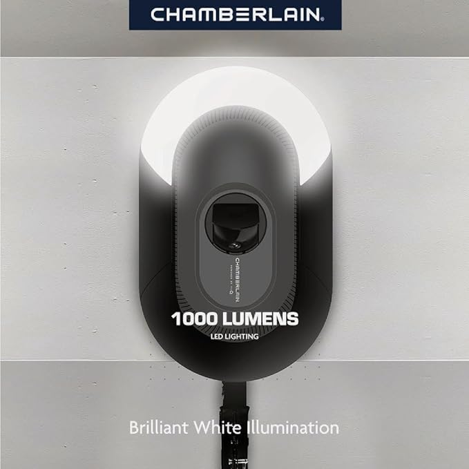 Chamberlain B4643T Smart Built in Camera-myQ Smartphone Controlled-Ultra Quiet, Strong Belt Drive, Blue Garage Door Opener