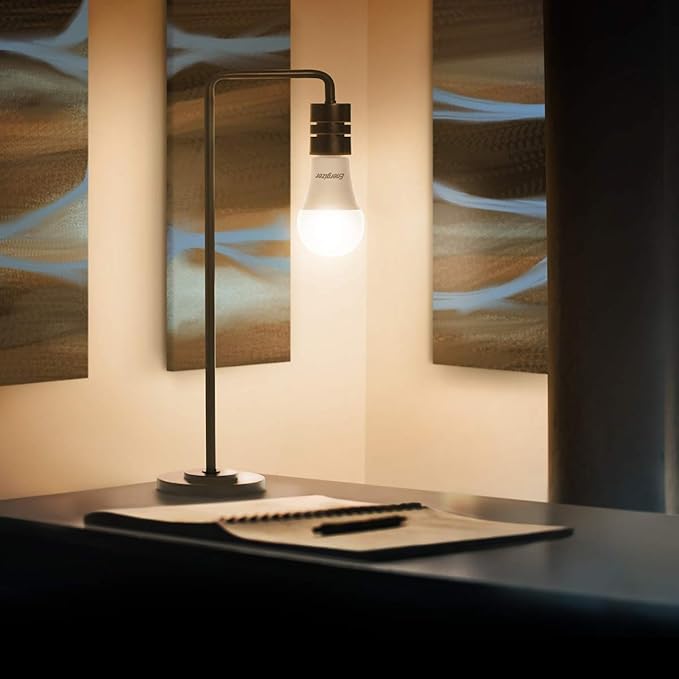 Energizer Smart Wi-Fi LED Light Bulb, Warm White, 60W, 800 Lumens, Compatible with Alexa, Google Assistant and Siri, Control from Anywhere with App, Custom Schedules, 2-Pack