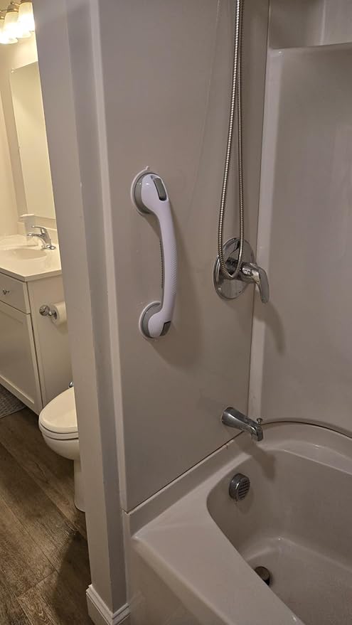 AirTightยฎ Grab Bars for Shower Suction (2Pack) 16-Inch Matte Grey