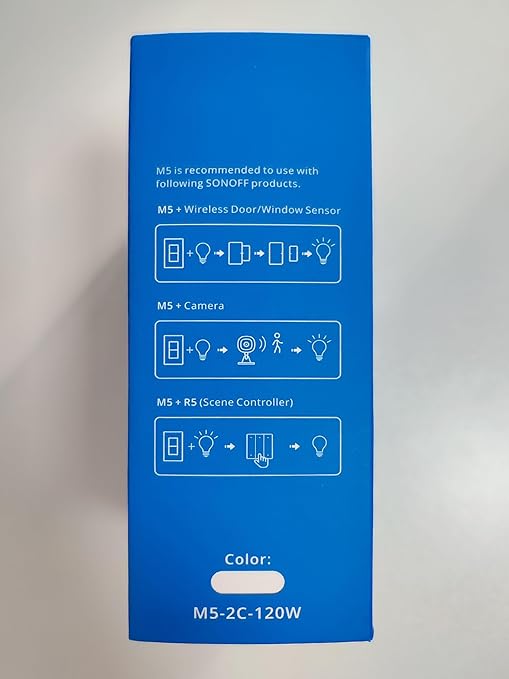 SONOFF Matter Smart Light Switch, 2.4GHz WiFi Light Switch, Neutral Wire Required Smart Switches for Lights, Interruptor Inteligente Compatible with Alexa and Google Home, 2 Gang M5-2C-120W