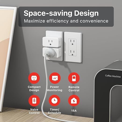 THIRDREALITY Zigbee Smart Plug with Real-time Power Monitoring,15A Smart Outlet, Zigbee Repeater, ETL Certified, ZigBee Hub Required,Work with Home Assistant,Compatible Echo Devices and SmartThing