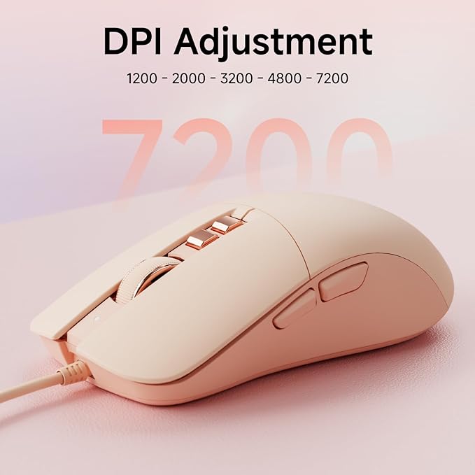 EWEADN Wired Typewriterkeyboard and Mouse Combo, Typewriter Style Mechanical Gaming Keyboard,104 Keys Backlit LED Keyboards, Media Control Knob, Wired Keyboard Pink Switch for Windows/Mac/PC-Pink