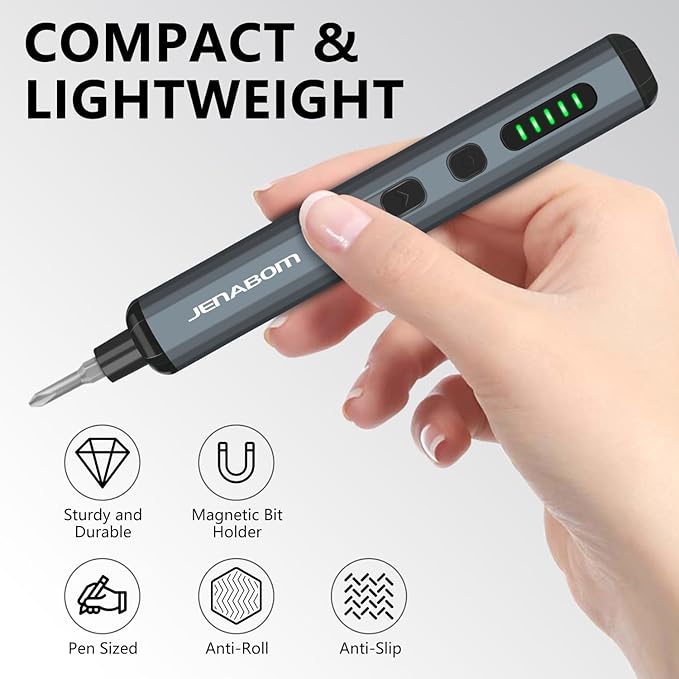 3.7V Electric Screwdriver, Mini Precision Screwdriver Set, 64 Magnetic Bits, Magnetic Storage, Rechargeable,Cordless, Repair Tool Kit for Electronics Phone Camera Laptop Watch