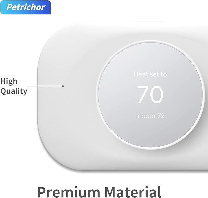 Compatible with Google Nest Thermostat 2020 Wall Plate Cover - Petrichor Nest Thermostat Trim Kit, Made for Google Nest Thermostat 2020, Cover Imperfections Easy to Install (White)