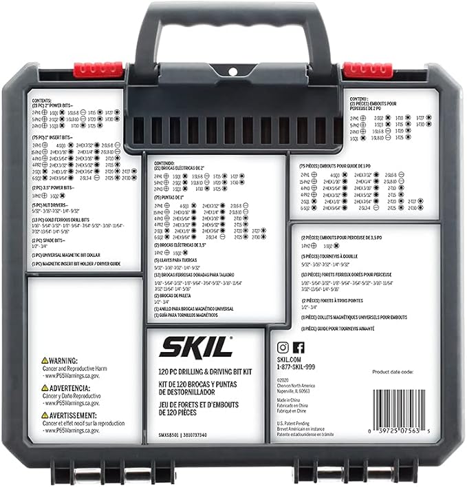 SKIL 120pc Drilling and Screw Driving Bit Set with Bit Grip - SMXS8501