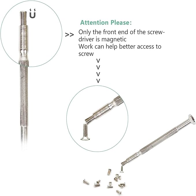 11PCS Mini Precision Screwdriver Set, Small Tools with 11 Size Flathead and Phillips Kit, Professional Magnetic Repair Tool for Jewelry, Ring Doorbell, Watch, iPhone, Toys, Computer, Eyeglass