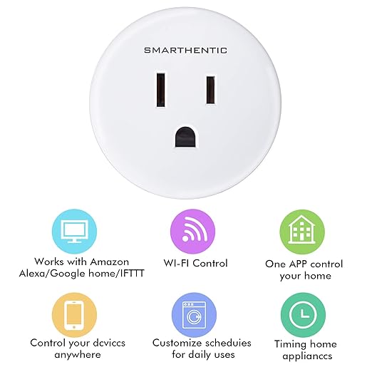 Smart Plug, WiFi Light Switch, Outlet Timer, Amazon Alexa Google Home Voice, APP and Remote Control, Smart Devices, Gadgets, Home Improvement Outlet Extender, 2.4ghz Network, Pack of (1)