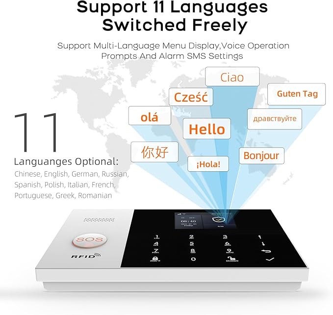 Home Alarm Camera System,Wireless Home Security System with 3MP HD Security Camera,Door Alarm Sensor,Motion Detector,SOS Button,Loud Siren,APP Instant Alerts for House,The Elder and Kids Safety