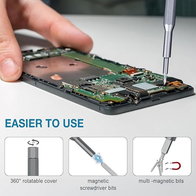 49-in-1 Small Precision Screwdriver Set, Professional Magnetic Mini Repair Tool Kit for Phone, Computer, Watch, Laptop, Macbook, Game Console, Electronic Jewelry, Toys, Computer, Eyeglass Repair