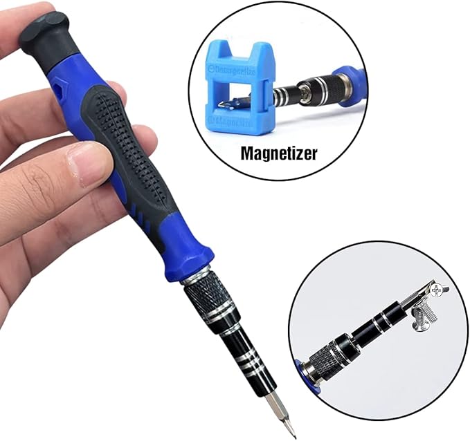 142 IN 1 Professional Computer Repair Tool Kit, Precision Screwdriver Set with 120 Bits Magnetic Repair Tool Kit for iPhone, MacBook, Computer, Laptop, PC, Tablet, PS4, Game Console, and Others
