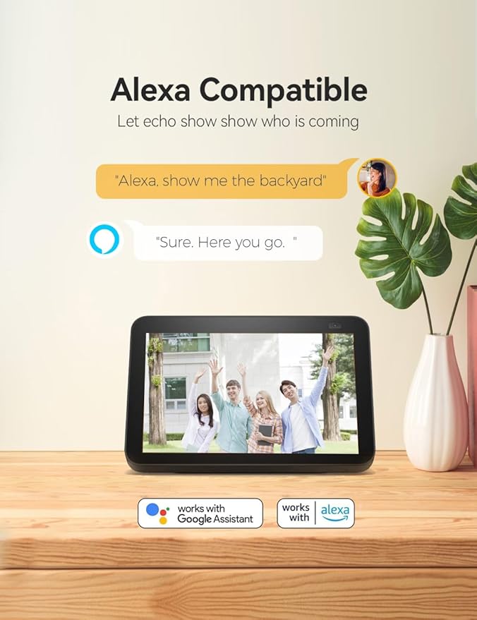 Solar Camera Outdoor Wireless, Battery Security Cameras with Solar Panel for Home Security, Motion Detection, Night Vision, Alexa, 2.4G Wi-Fi Only, Only Event Recording