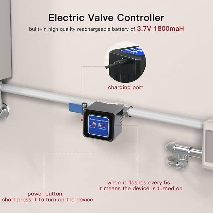 Water Sensor Alarm WiFi, Smart Water Leak Detectors for Home with App Alerts, 150M Wireless Range & Loud 120dB Alarm(2 Water Sensors, 1 Hub, 1 Valve Controller)