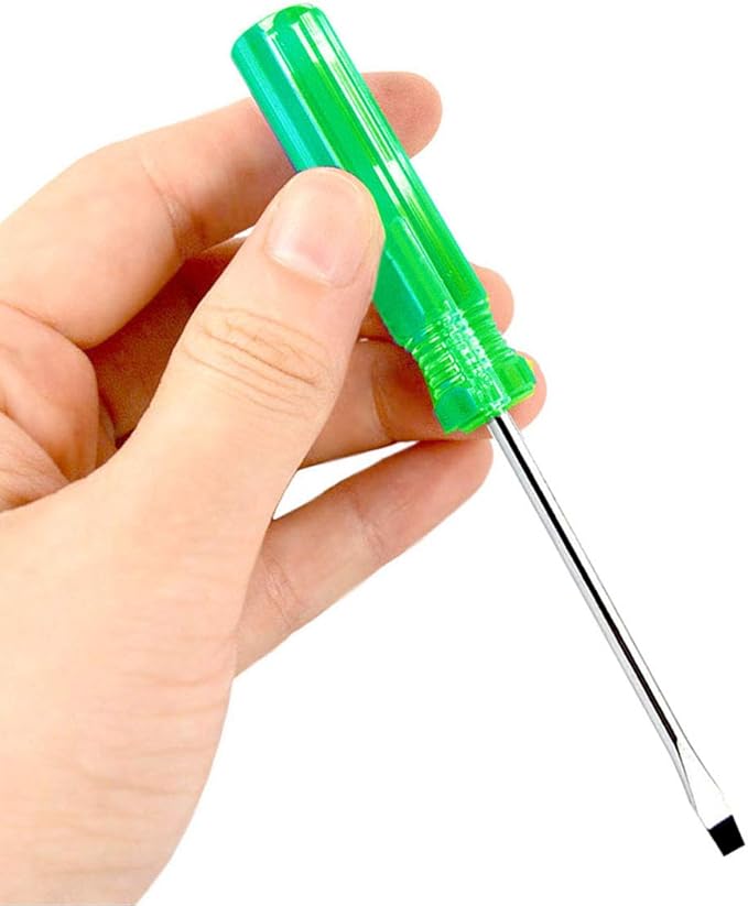 Buspoll small screwdriver tool flat head and Phillips screw driver- #2 Phillips, Slotted 1/4” used to repair toys; musical instruments, microphones loose screws