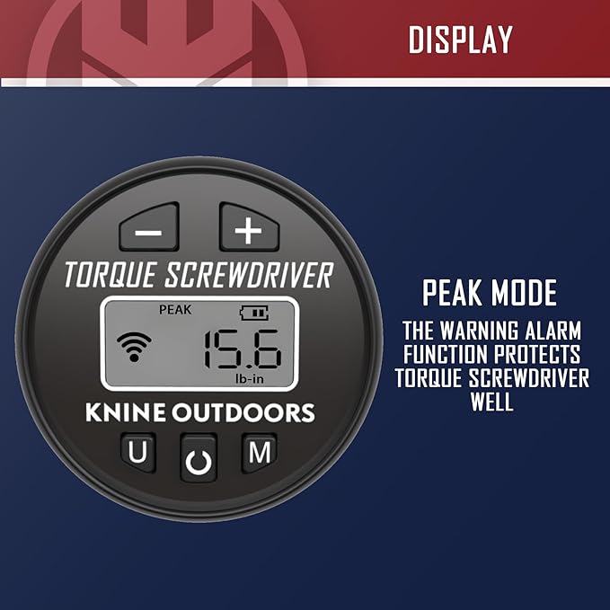 KNINE OUTDOORS Digital Torque Screwdriver Wrench Driver Set 15-100 Inch Pounds lbs for Maintenance, Hex Bits, 1/4" Socket, Shaft Extension, Scope Level Bubble, For Tools, Bike Repairing and Mounting