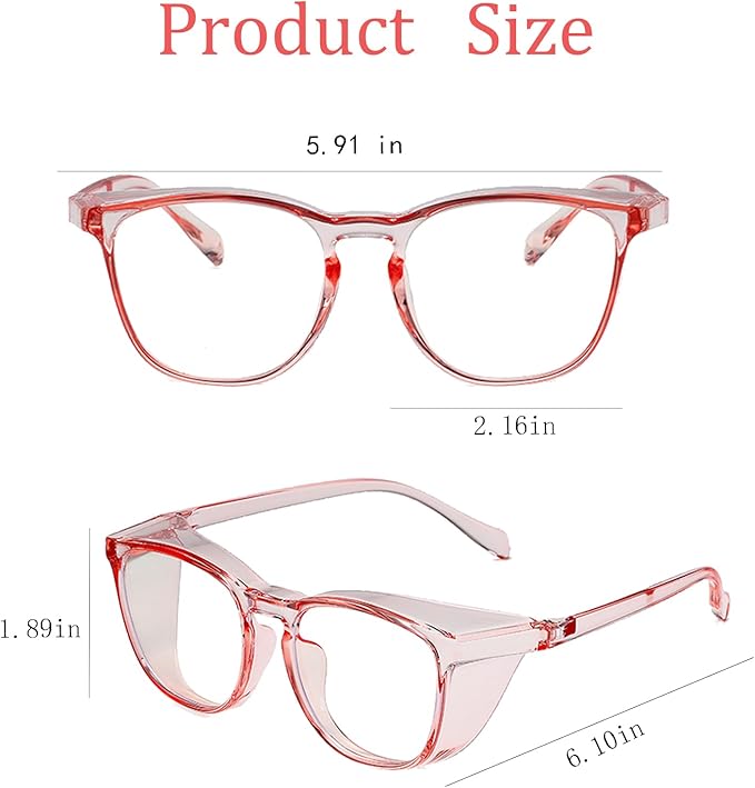 Safety Glasses for Men Women, Anti Fog Safety Goggles Comfortable Blue Light Blocking UV Protective Adult Nurse