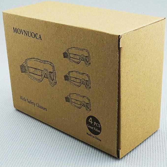 Kids Safety Goggles, Toddler Safety Glasses With UV Anti-Fog,Clear Lens Glasses Cleaning Cloth Included