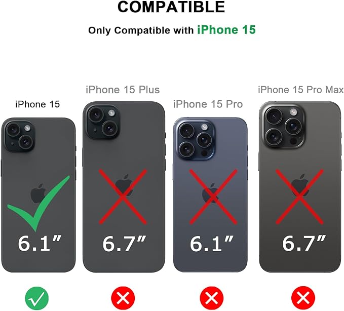 TENDLIN Compatible with iPhone 15 Case Wood Grain with Carbon Fiber Texture Design Leather Hybrid Slim Case (Black)