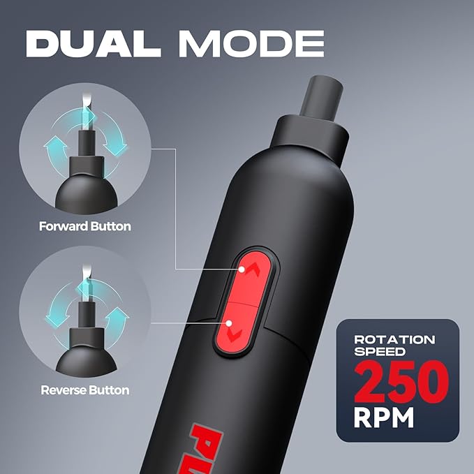 Electric Screwdriver Cordless,3.6V Screwdriver Set Rechargeable,Multitool Magnetic Screwdriver Bits,20 Pieces Screw Gun Gifts for Men (Black)