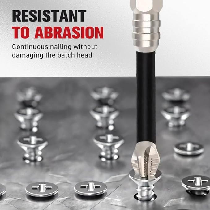 High Magnetic Screwdriver Drill Bit Set, 2025 New Strong Magnetic Durability Screwdriver Drill Bit Set, Universal Anti-Slip Magnetic Electric Screwdriver Set, 25 50 65 70 75 90 100 120 150mm (6 Pcs)