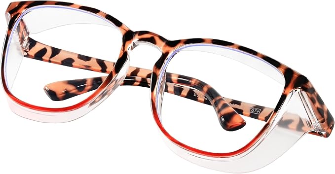 Safety glasses Goggles Nurses Protective Eyewear - Anti Fog Square Frame Stylish Clear Glasses for Women Men