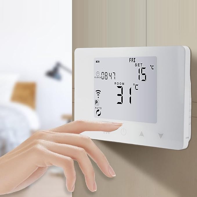 Smart Temperature Controller Digital Display WiFi Smart Thermostat APP Control Thermostat for Home Office Hotel