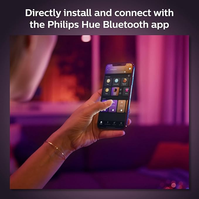 Philips Hue Smart Recessed 5/6 Inch LED Downlight - White and Color Ambiance Color-Changing Light - 4 Pack - 1100LM - Control with Hue App - Compatible with Alexa, Google Assistant and Apple Homekit