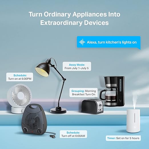 Kasa Smart Plug Mini 15A, Smart Home Wi-Fi Outlet Works with Alexa, Google Home & IFTTT, No Hub Required, UL Certified, 2.4G WiFi Only, 4-Pack(EP10P4) , White