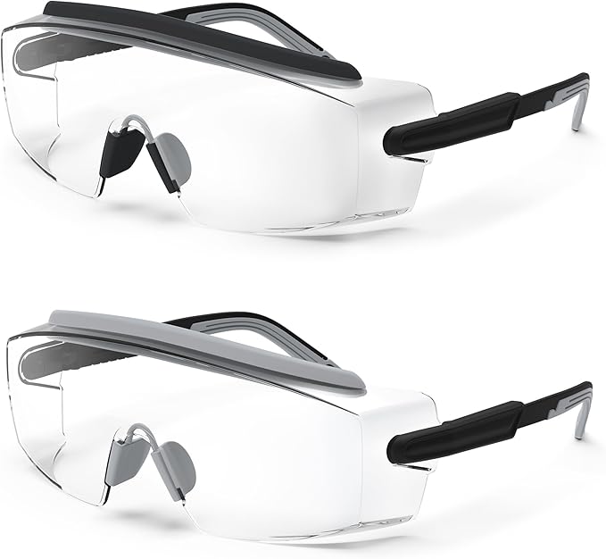 Anti Fog Safety Glasses Safety Goggles Over Glasses Protective Glasses with Anti Scratch Lenses Adjustable