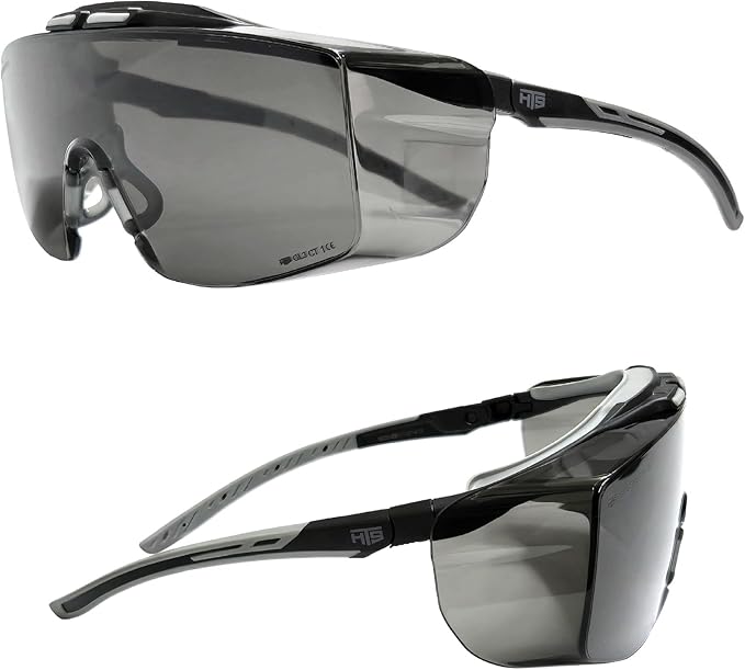 HUNTERSKY ANSI Z87 Anti Fog Lab Safety Glasses Fit Over Eyeglasses Up to 1.88 inch 100% UV Protective Goggles